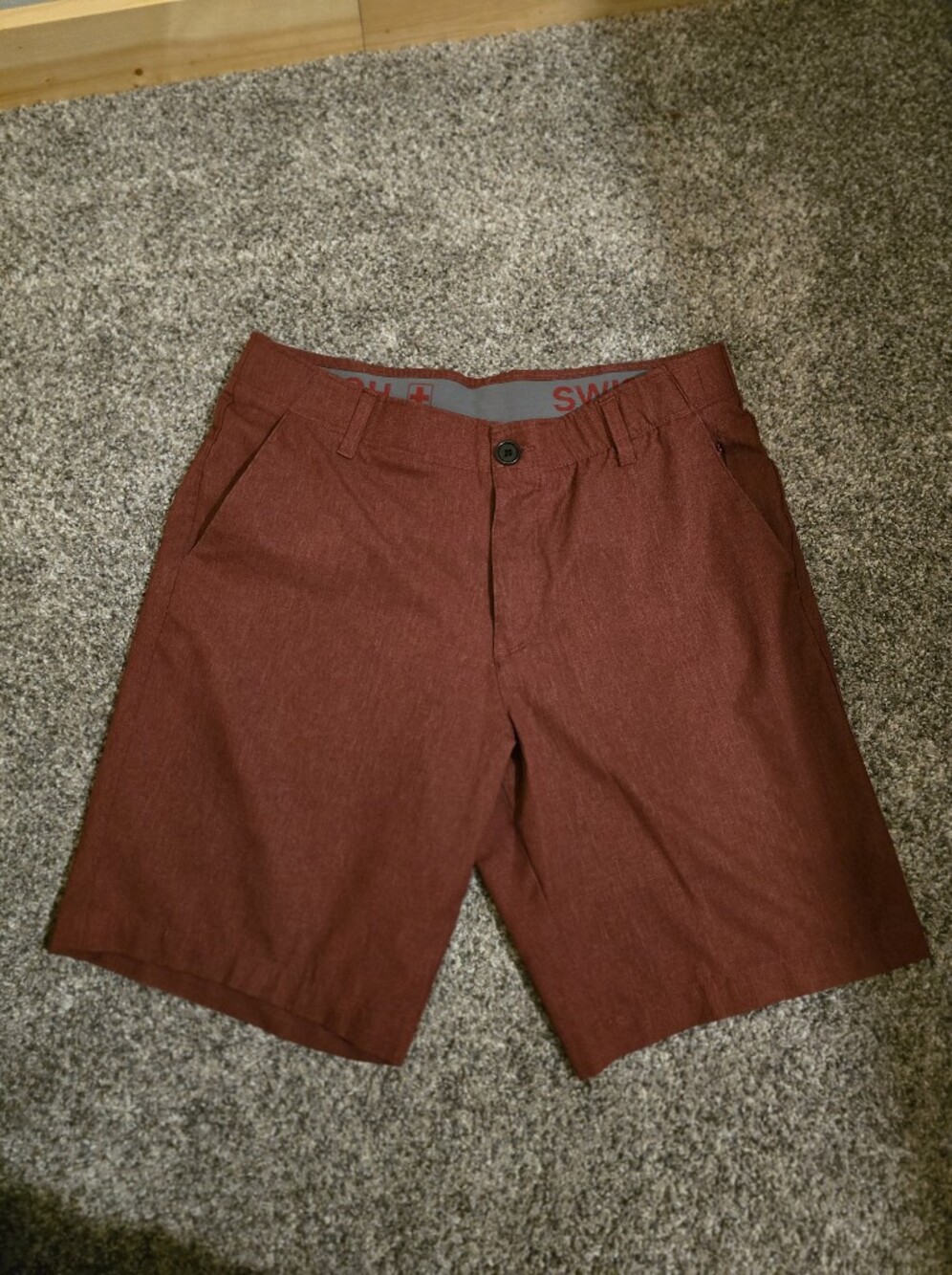 Swiss Tech Red Athletic Shorts 34